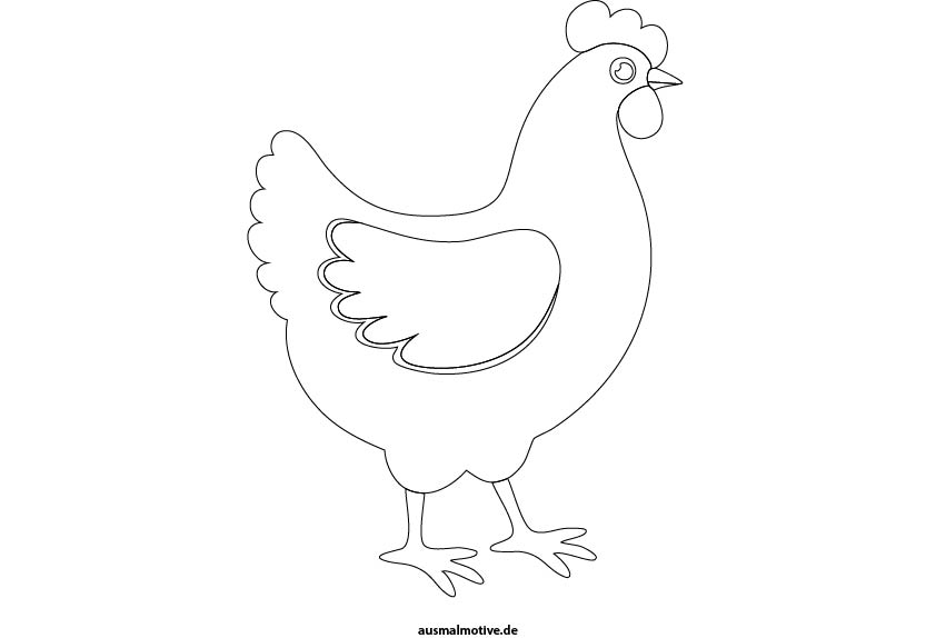 Ausmalbild-Vorschau: Huhn