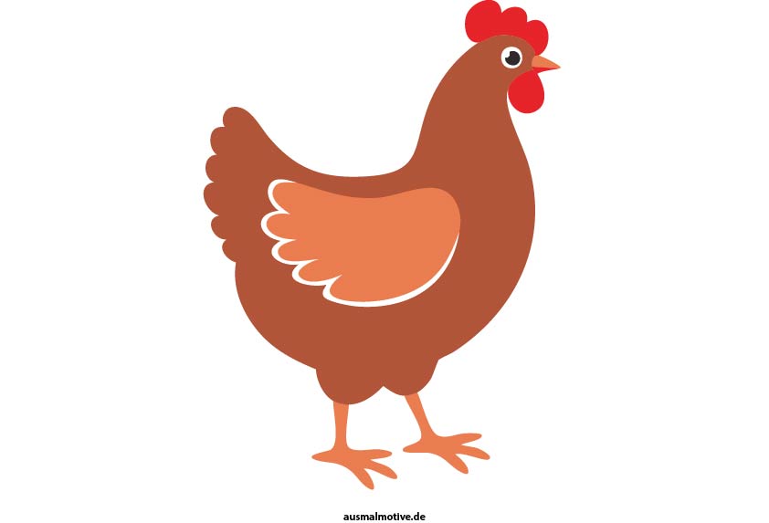 Malvorlage-Vorschau: Huhn