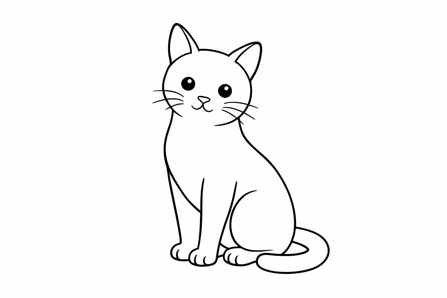 Katze Ausmalbild kostenlos zum Ausdrucken