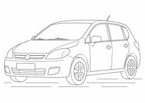 Auto Ausmalbild zum Ausdrucken