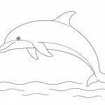 Delfin Ausmalbild zum Ausdrucken