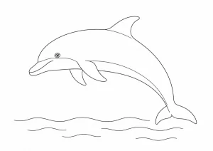 Delfin Ausmalbild zum Ausdrucken