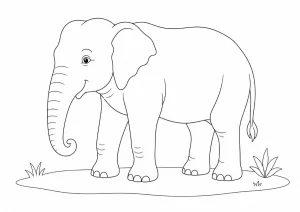 Elefant Ausmalbild zum Ausdrucken