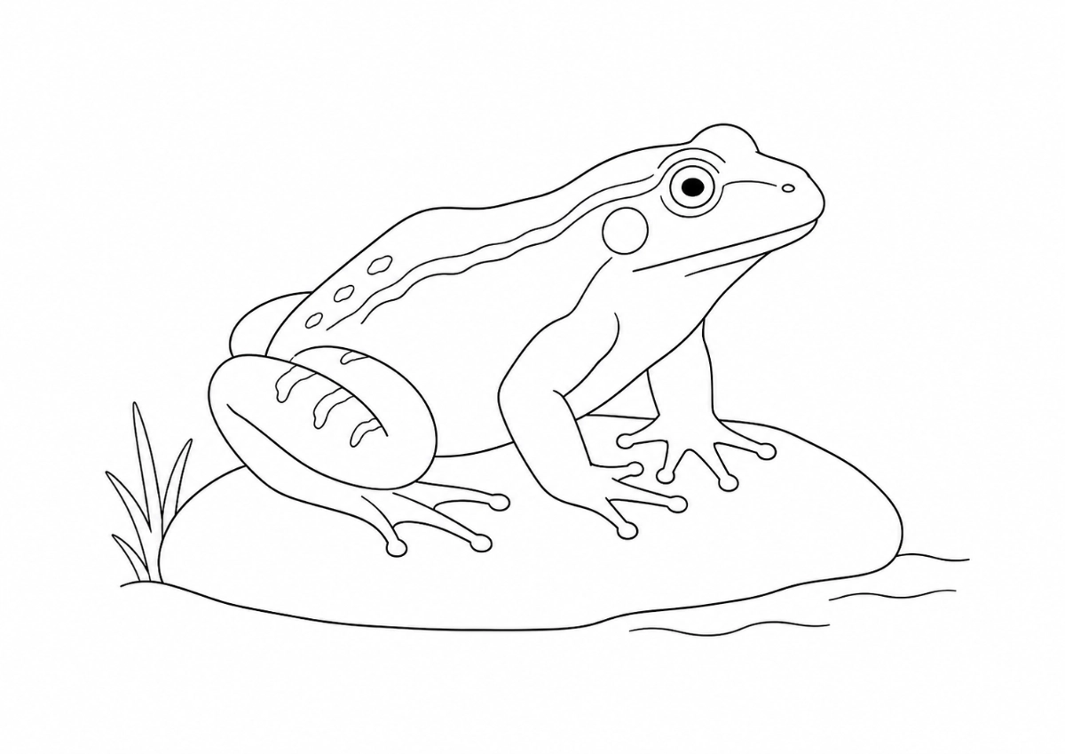 Frosch Ausmalbild zum Ausdrucken