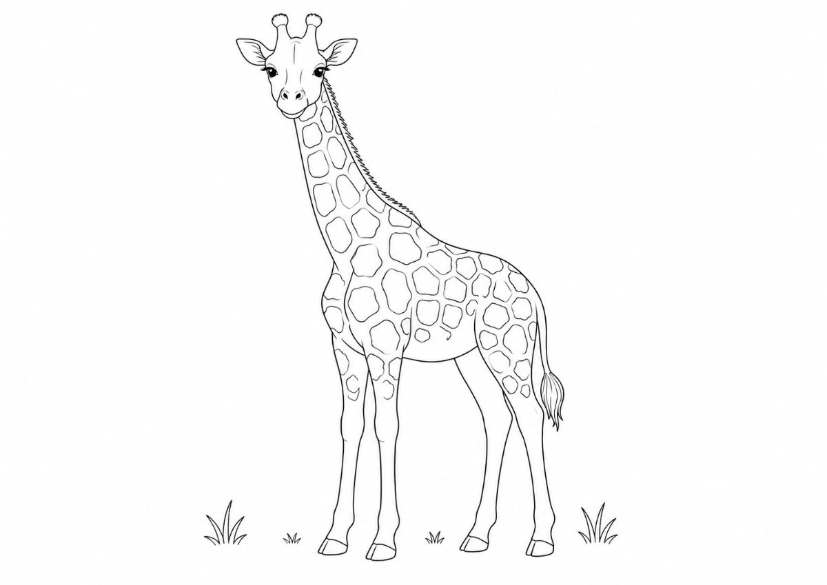Giraffe Ausmalbild zum Ausdrucken