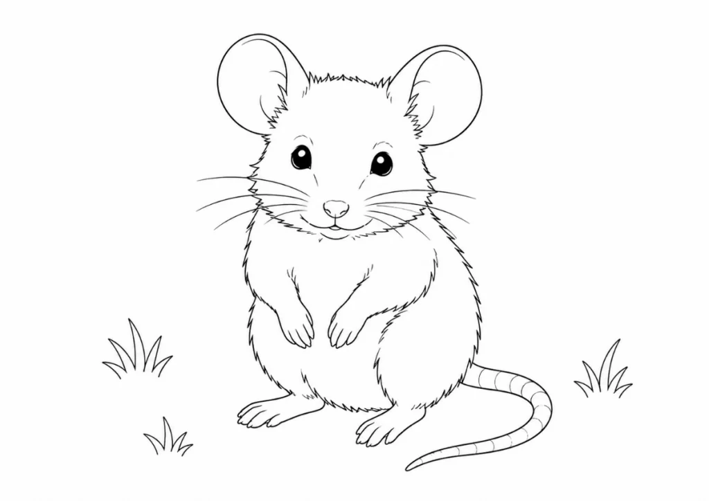 Maus Ausmalbild zum Ausdrucken
