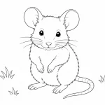 Maus Ausmalbild zum Ausdrucken