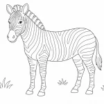 Zebra Ausmalbild zum Ausdrucken