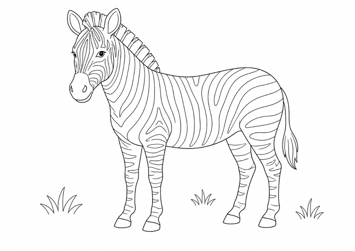 Zebra Ausmalbild zum Ausdrucken