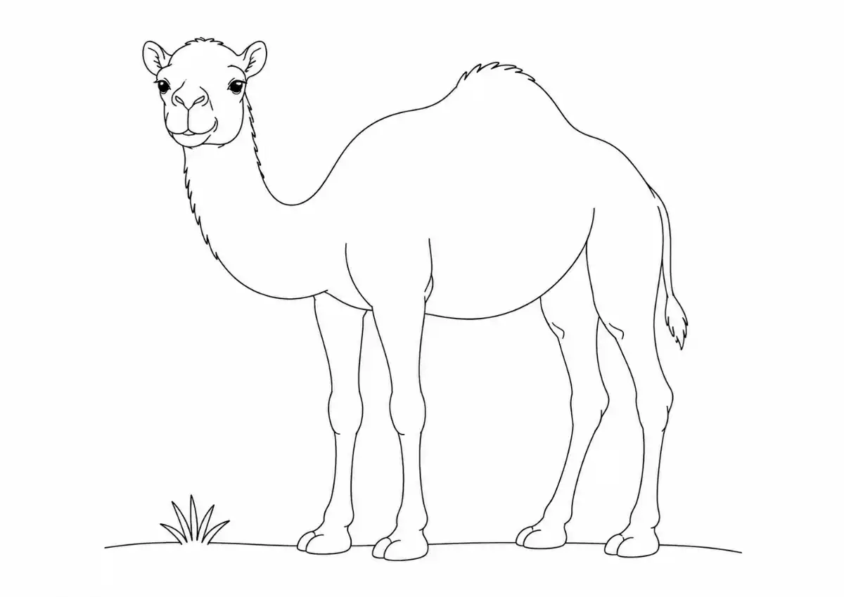Kamel Ausmalbild zum Ausdrucken