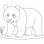 Panda Ausmalbild zum Ausdrucken